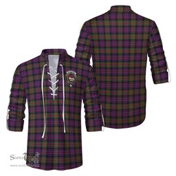 ScotsTee Shop Scottish MacDonald Modern Clan Crest Tartan Mens Scottish Jacobite Ghillie Casual Shirt