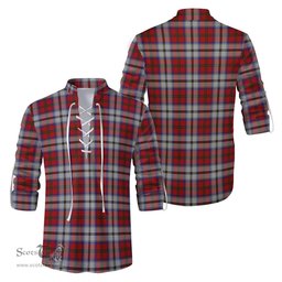 ScotsTee Shop Scottish MacCulloch Dress Clan Tartan Mens Scottish Jacobite Ghillie Casual Shirt