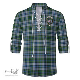 ScotsTee Shop Scottish MacNeil Dress Clan Crest Tartan Mens Scottish Jacobite Ghillie Casual Shirt