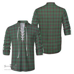 ScotsTee Shop Scottish MacKinnon Hunting Ancient Clan Tartan Mens Scottish Jacobite Ghillie Casual Shirt