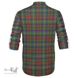 ScotsTee Shop Scottish Shaw Green Modern Clan Crest Tartan Mens Scottish Jacobite Ghillie Casual Shirt
