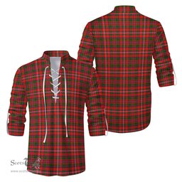 ScotsTee Shop Scottish MacKinnon Modern Clan Tartan Mens Scottish Jacobite Ghillie Casual Shirt