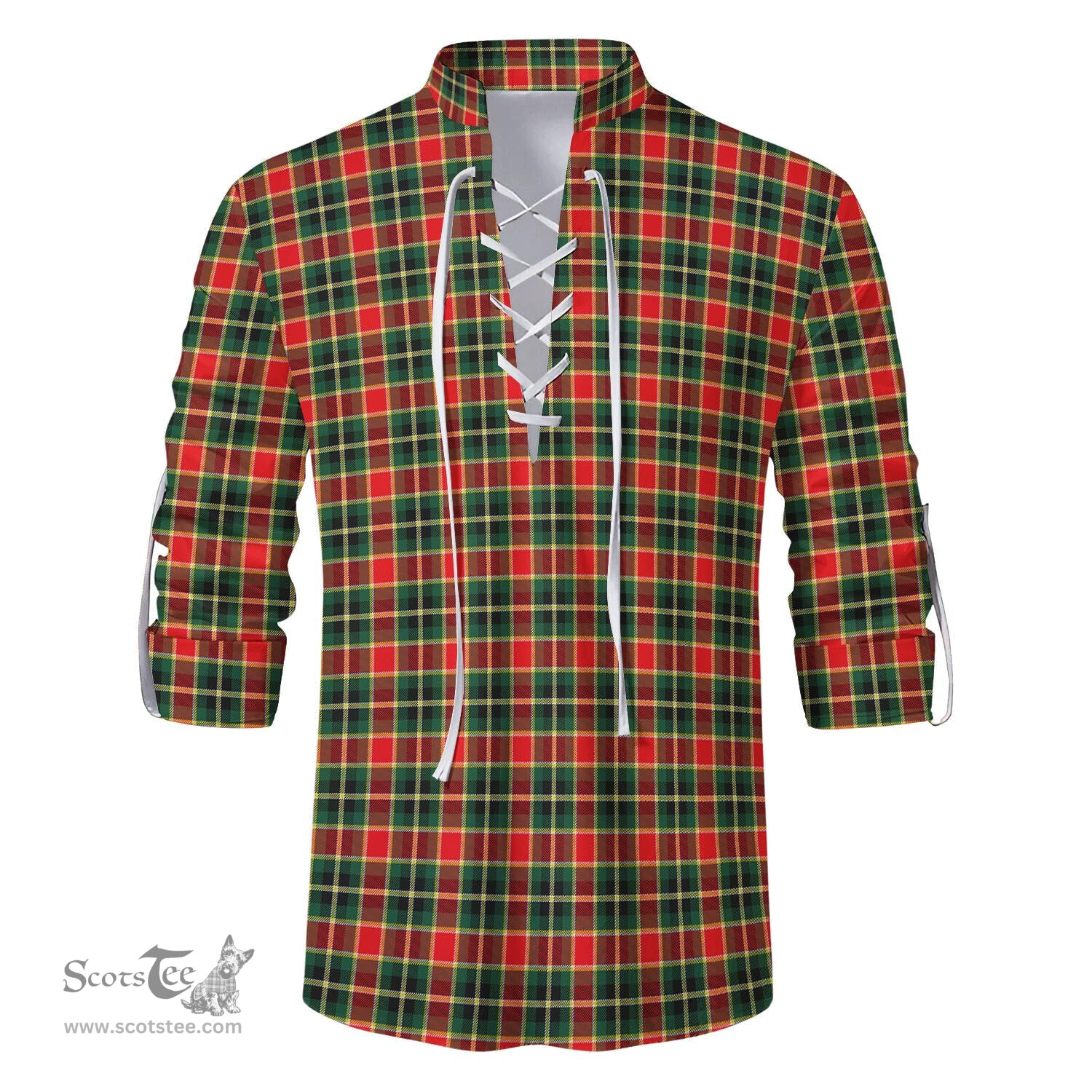 ScotsTee Shop Scottish MacLachlan Hunting Modern Clan Tartan Mens Scottish Jacobite Ghillie Casual Shirt