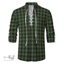ScotsTee Shop Scottish MacIver Hunting Clan Tartan Mens Scottish Jacobite Ghillie Casual Shirt