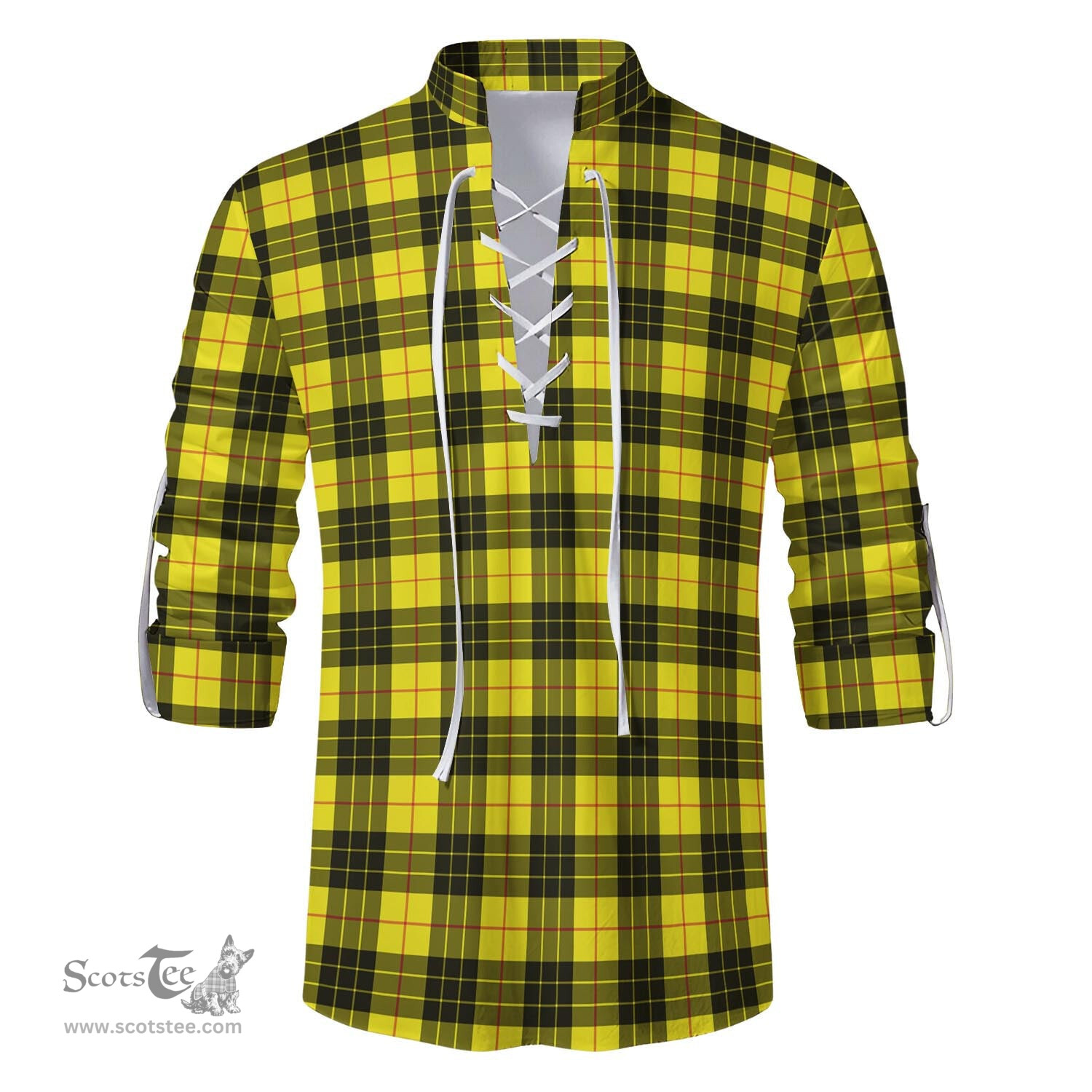 ScotsTee Shop Scottish MacLeod of Lewis Modern Clan Tartan Mens Scottish Jacobite Ghillie Casual Shirt