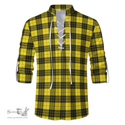 ScotsTee Shop Scottish MacLeod of Lewis Modern Clan Tartan Mens Scottish Jacobite Ghillie Casual Shirt