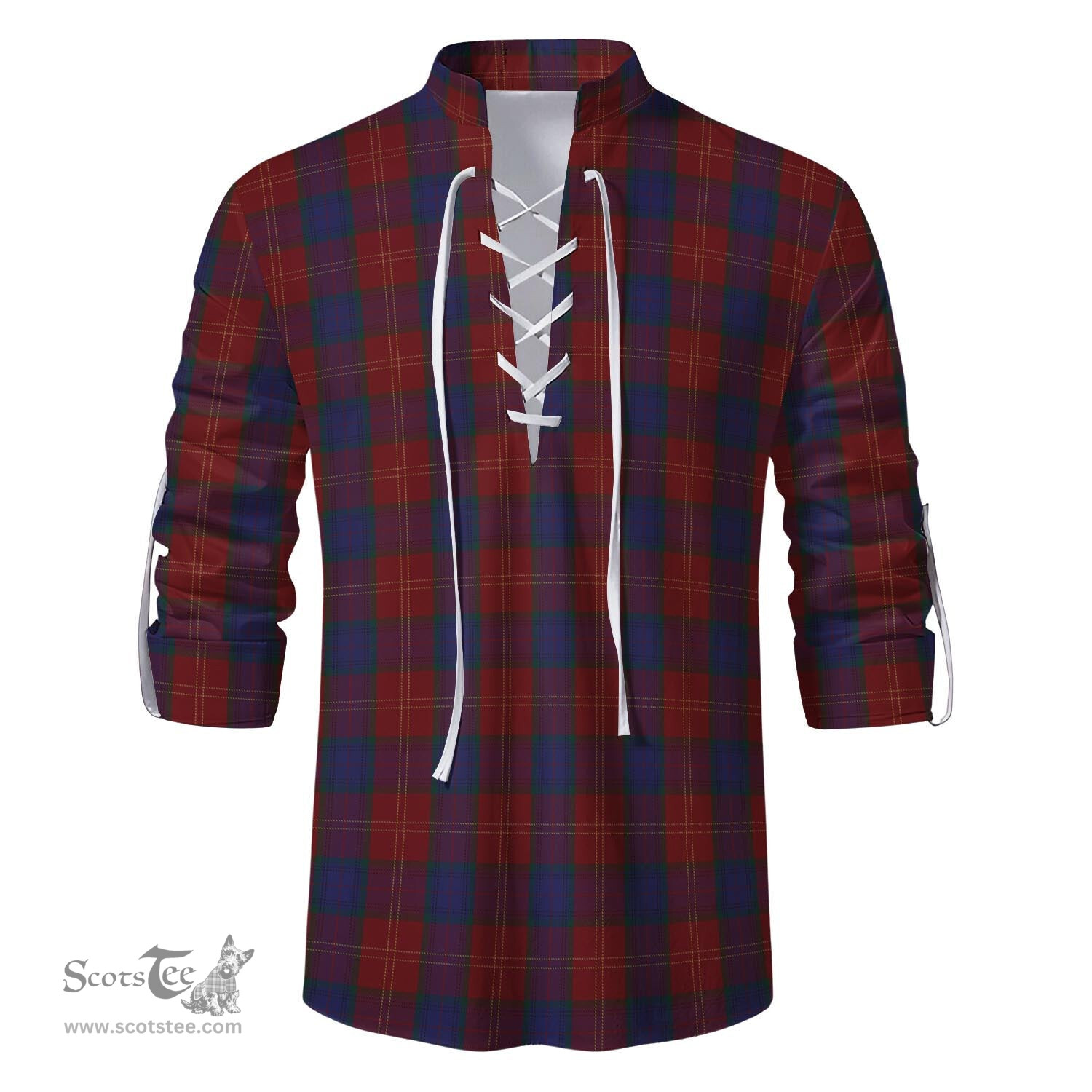 ScotsTee Shop Scottish MacEdward Clan Tartan Mens Scottish Jacobite Ghillie Casual Shirt