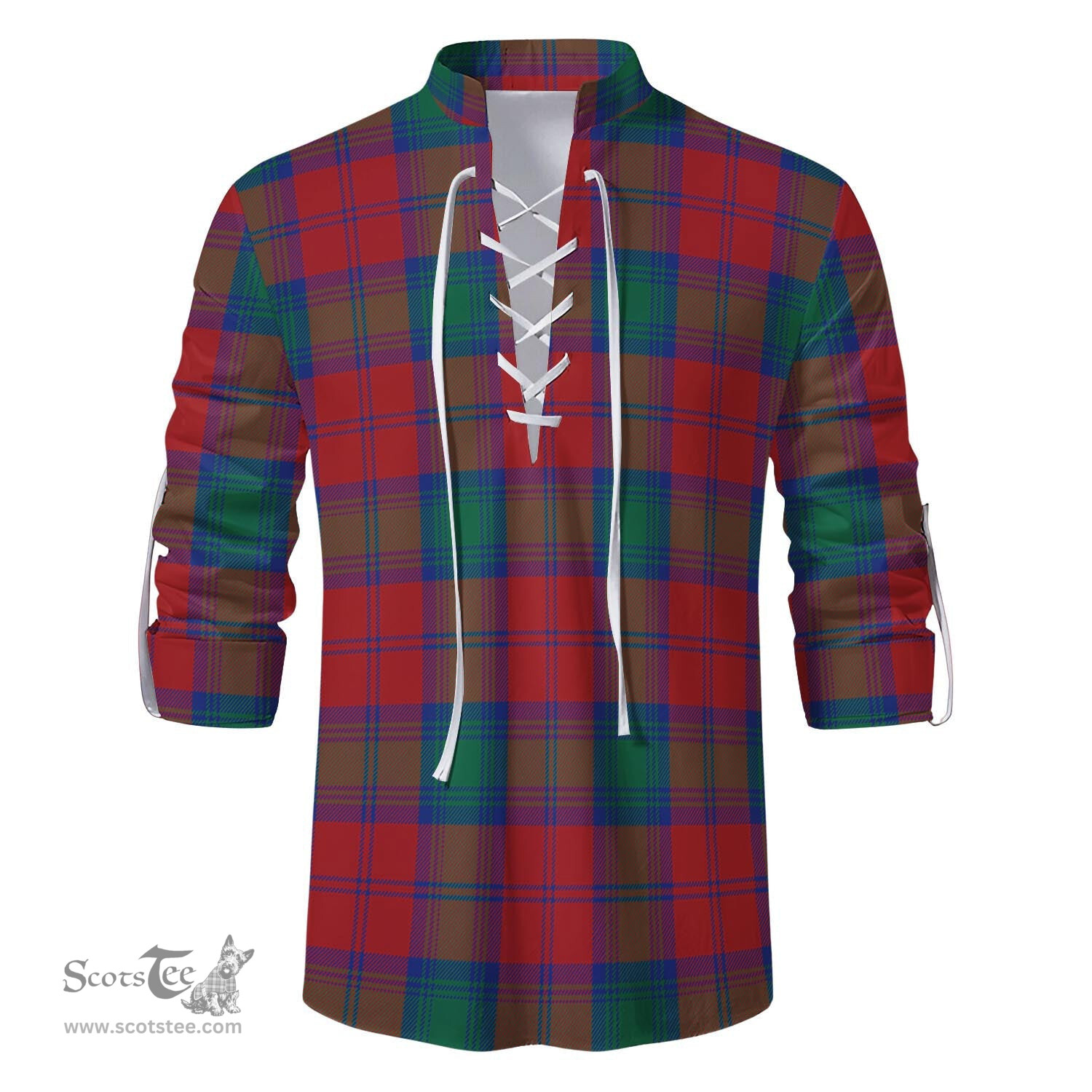 ScotsTee Shop Scottish Byres (Byses) Clan Tartan Mens Scottish Jacobite Ghillie Casual Shirt