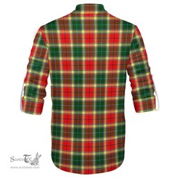 ScotsTee Shop Scottish Gibsone (Gibson-Gibbs) Clan Tartan Mens Scottish Jacobite Ghillie Casual Shirt