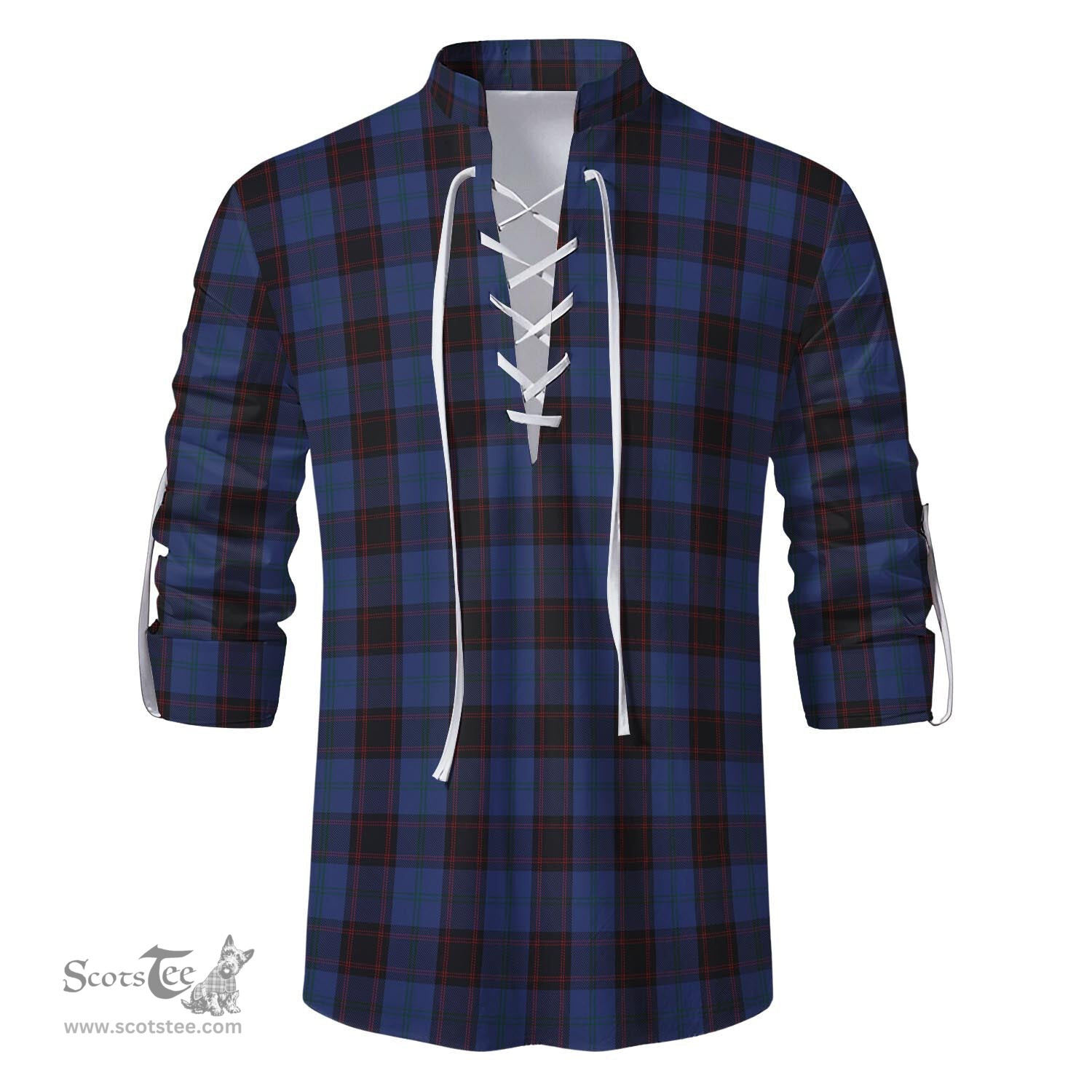 ScotsTee Shop Scottish Home (Hume) Clan Tartan Mens Scottish Jacobite Ghillie Casual Shirt