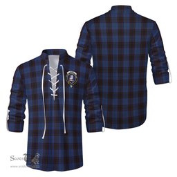 ScotsTee Shop Scottish Home (Hume) Clan Crest Tartan Mens Scottish Jacobite Ghillie Casual Shirt