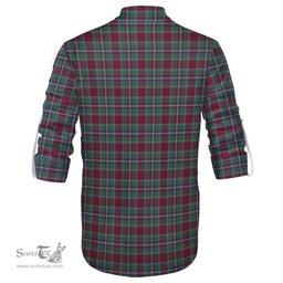 ScotsTee Shop Scottish Spens (Spence) Clan Tartan Mens Scottish Jacobite Ghillie Casual Shirt