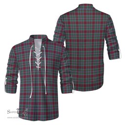 ScotsTee Shop Scottish Spens (Spence) Clan Tartan Mens Scottish Jacobite Ghillie Casual Shirt