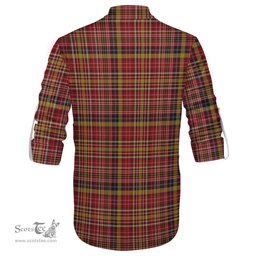 ScotsTee Shop Scottish Ogilvie (Ogilvy) of Strathallan Clan Tartan Mens Scottish Jacobite Ghillie Casual Shirt