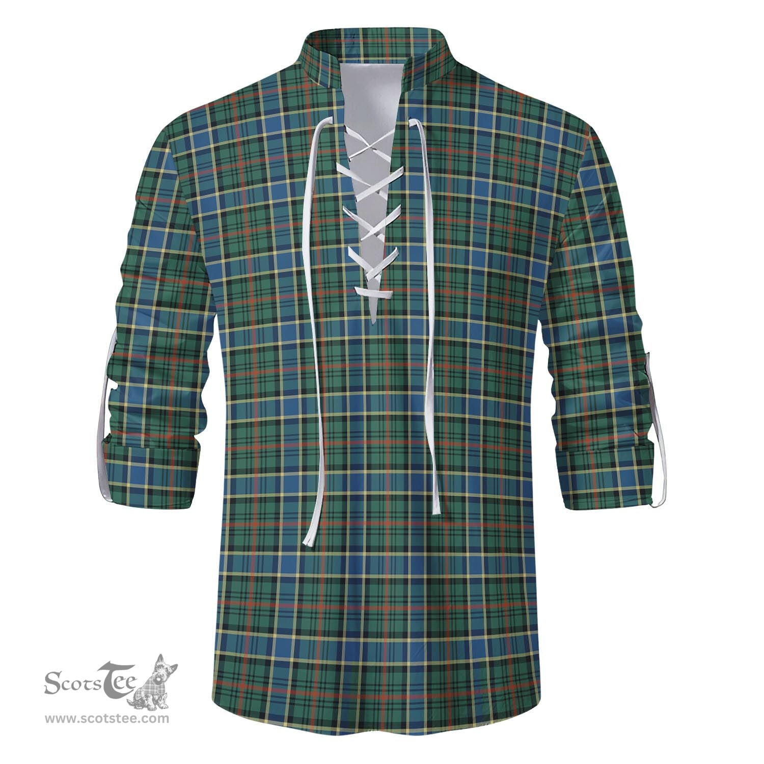ScotsTee Shop Scottish Ogilvie (Ogilvy) Hunting Ancient Clan Tartan Mens Scottish Jacobite Ghillie Casual Shirt