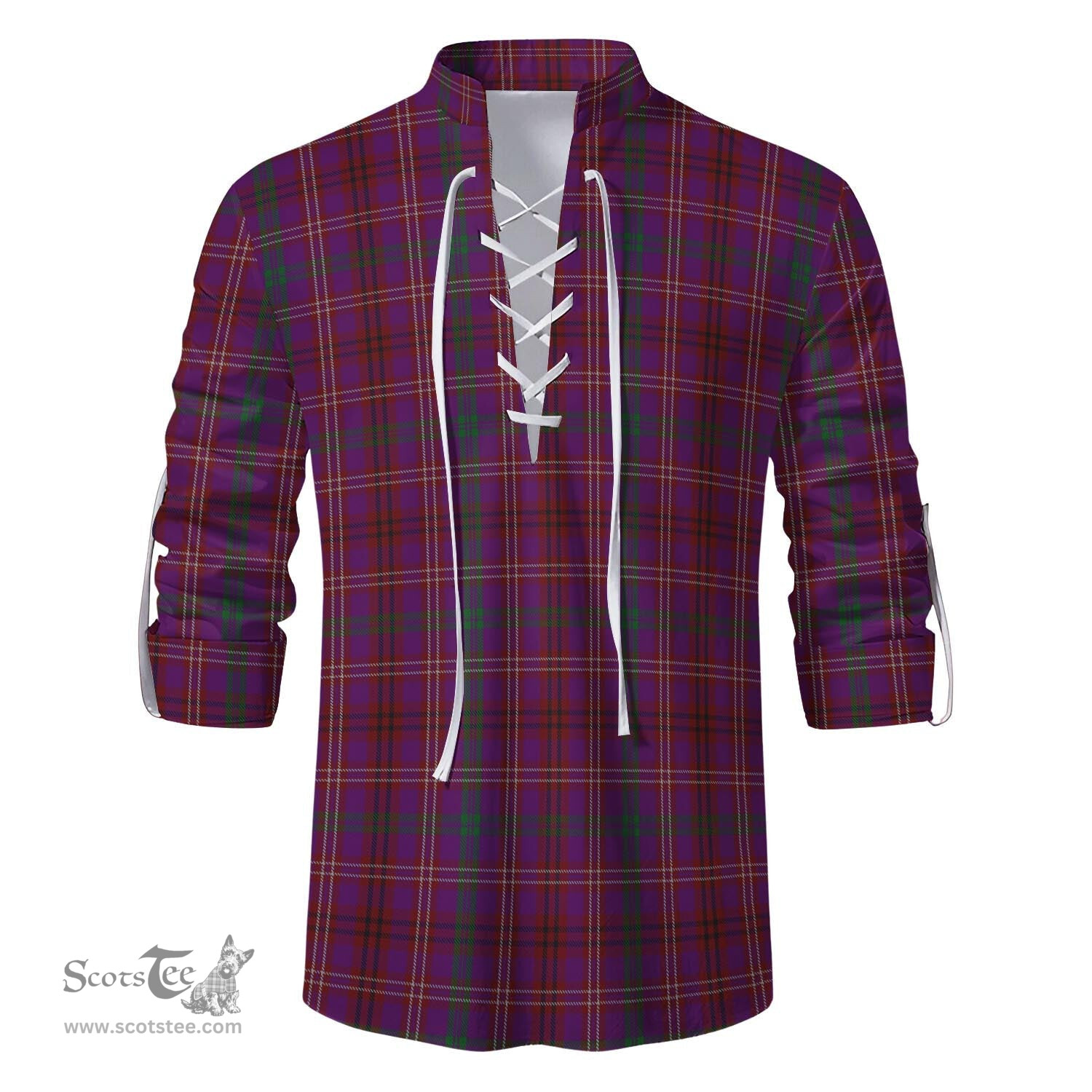 ScotsTee Shop Scottish McCall (Caithness) Clan Tartan Mens Scottish Jacobite Ghillie Casual Shirt