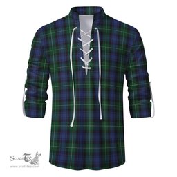 ScotsTee Shop Scottish Lamont #2 Clan Tartan Mens Scottish Jacobite Ghillie Casual Shirt