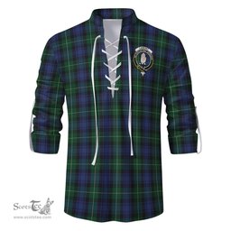 ScotsTee Shop Scottish Lamont #2 Clan Crest Tartan Mens Scottish Jacobite Ghillie Casual Shirt