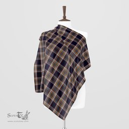 Scottish Stewart Navy Tartan Scarf Womens Plaid Silk Scarves Scotstee Shop - Tartan Plaid - scotstee.com
