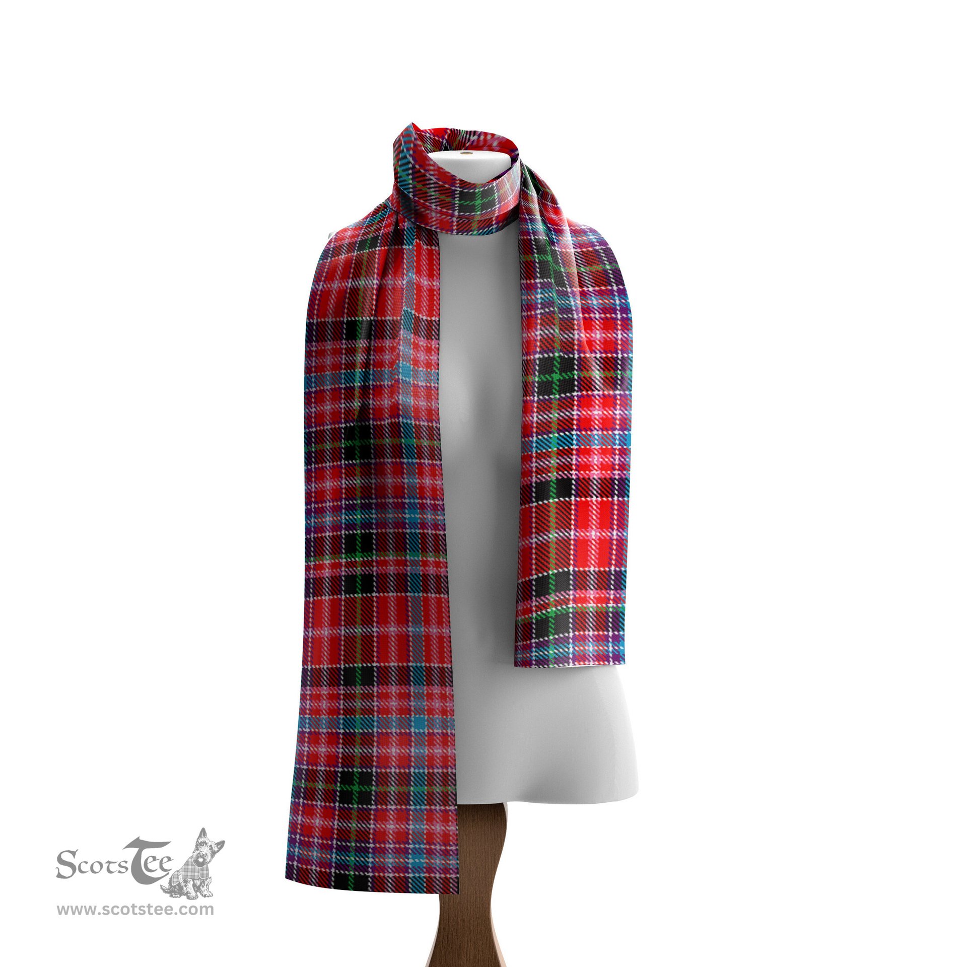 Scottish Straiton Tartan Scarf Womens Plaid Silk Scarves Scotstee Shop - Tartan Plaid - scotstee.com