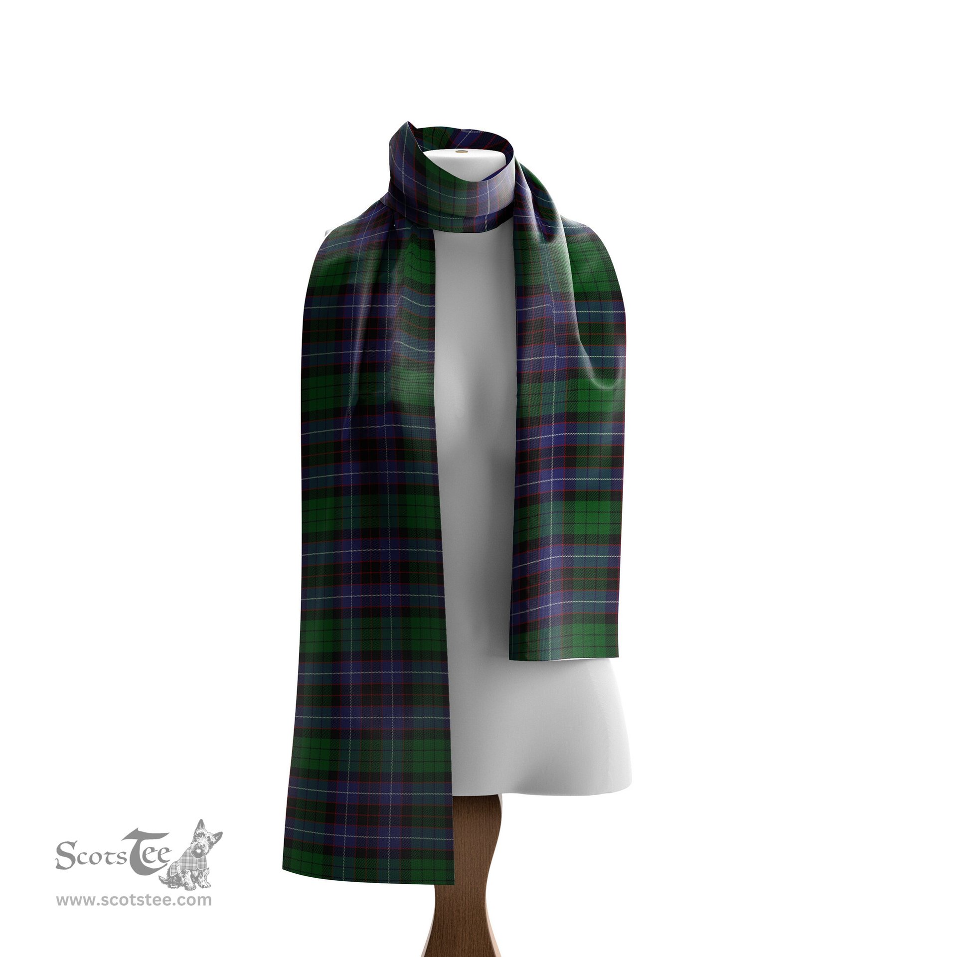 Scottish Hunter of Peebleshire Tartan Scarf Womens Plaid Silk Scarves Scotstee Shop - Tartan Plaid - scotstee.com