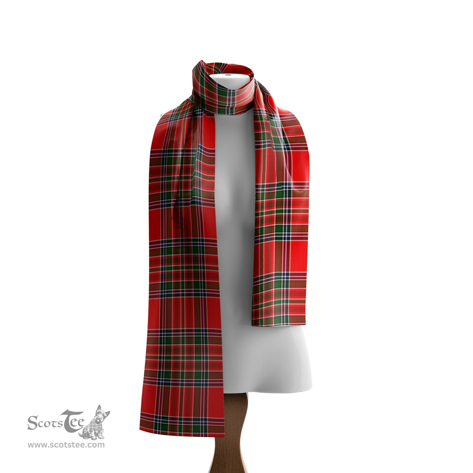 Scottish MacBain Tartan Scarf Womens Plaid Silk Scarves Scotstee Shop - Tartan Plaid - scotstee.com