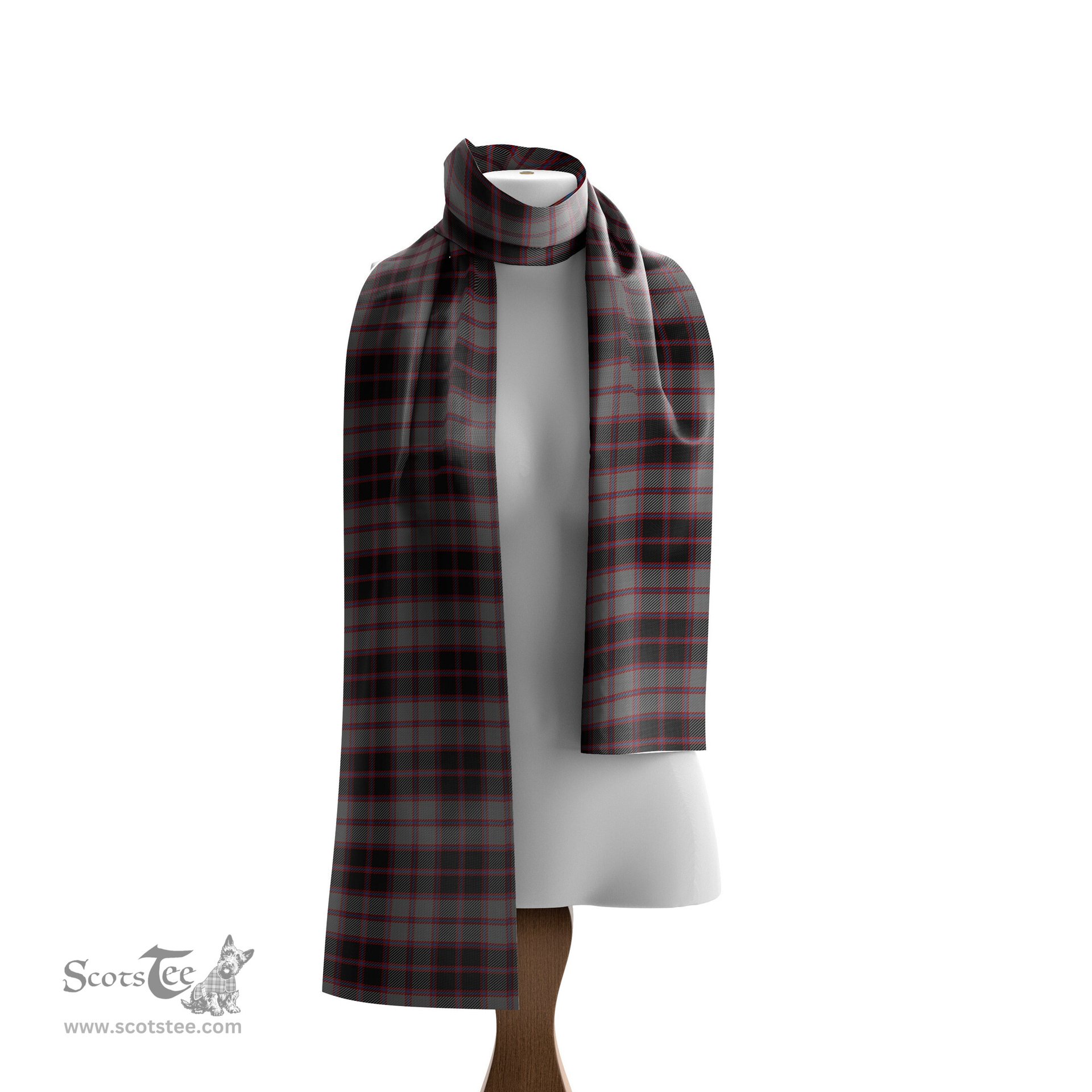Scottish MacPherson Hunting Tartan Scarf Womens Plaid Silk Scarves Scotstee Shop - Tartan Plaid - scotstee.com