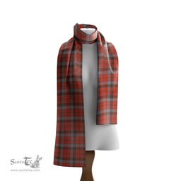Scottish Robertson Weathered Tartan Scarf Womens Plaid Silk Scarves Scotstee Shop - Tartan Plaid - scotstee.com