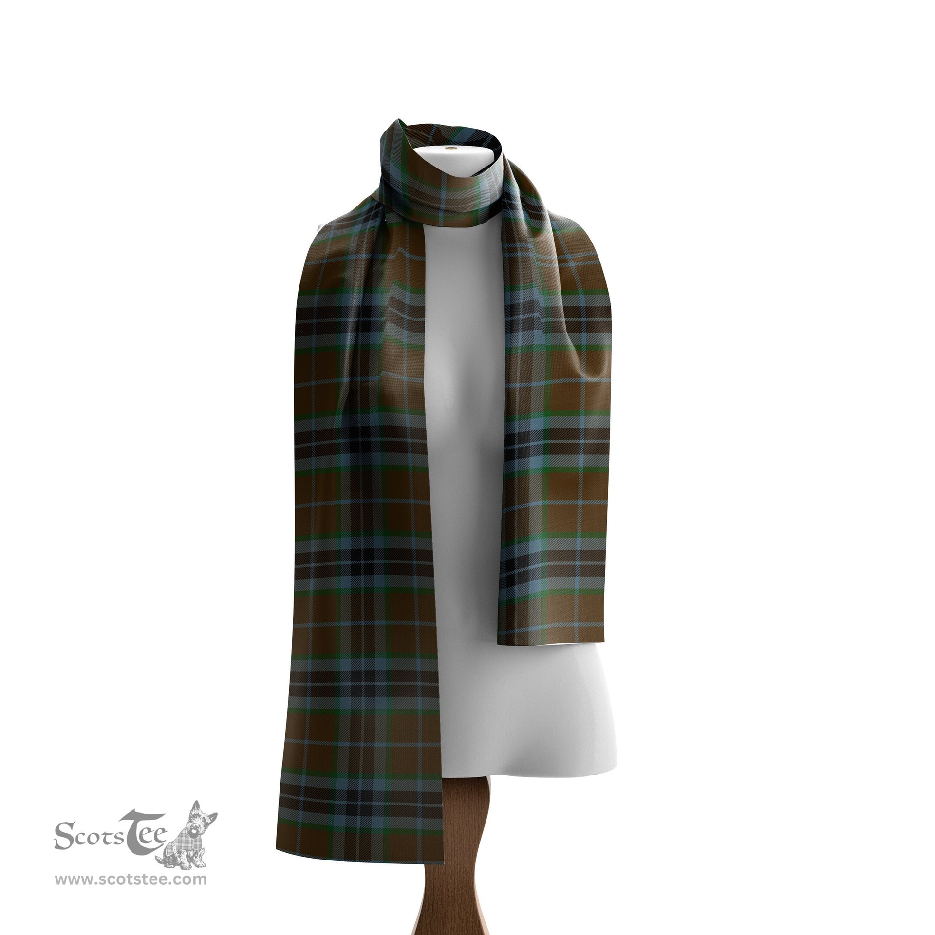Scottish MacTavish Hunting Tartan Scarf Womens Plaid Silk Scarves Scotstee Shop - Tartan Plaid - scotstee.com