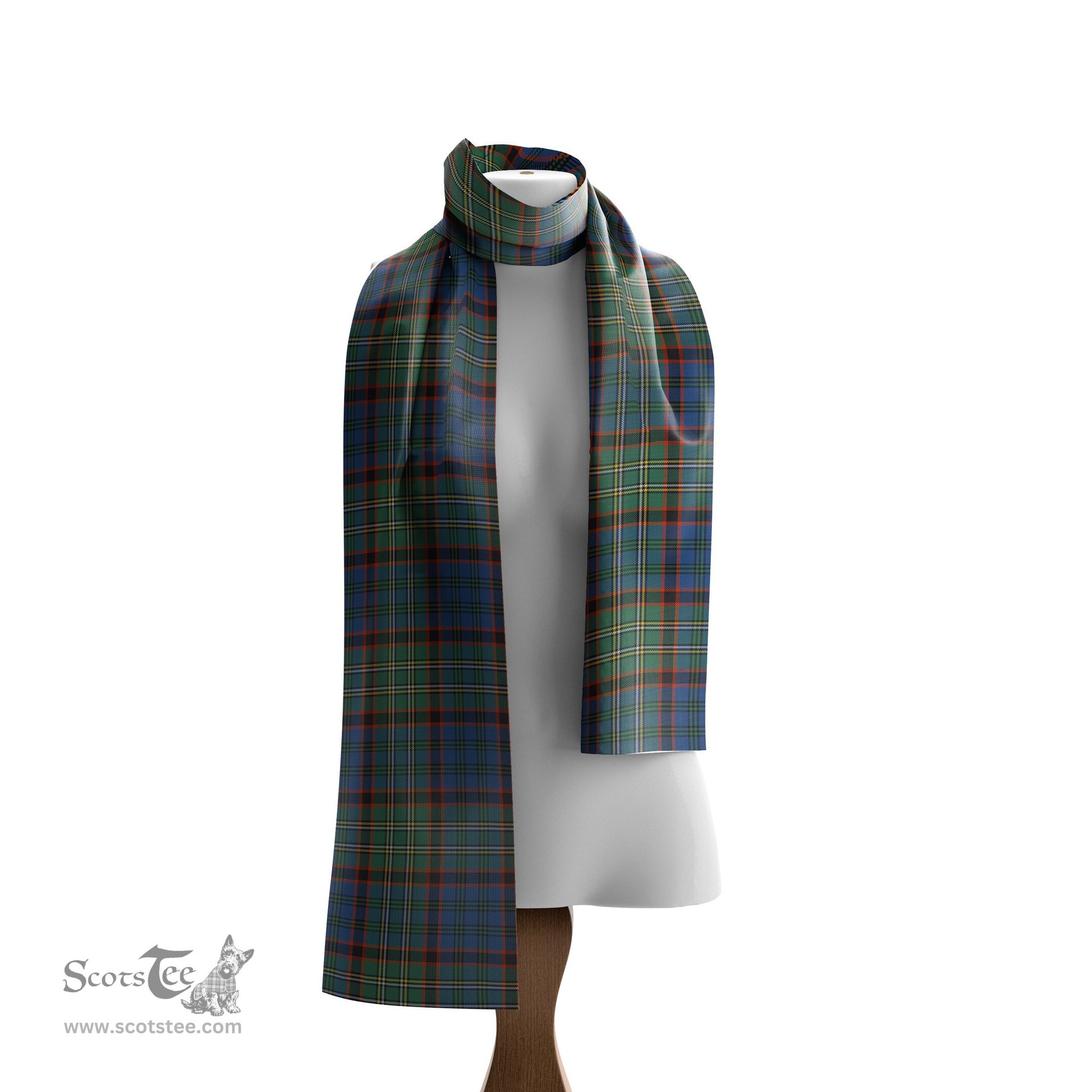 Scottish Nicolson Hunting Ancient Tartan Scarf Womens Plaid Silk Scarves Scotstee Shop - Tartan Plaid - scotstee.com