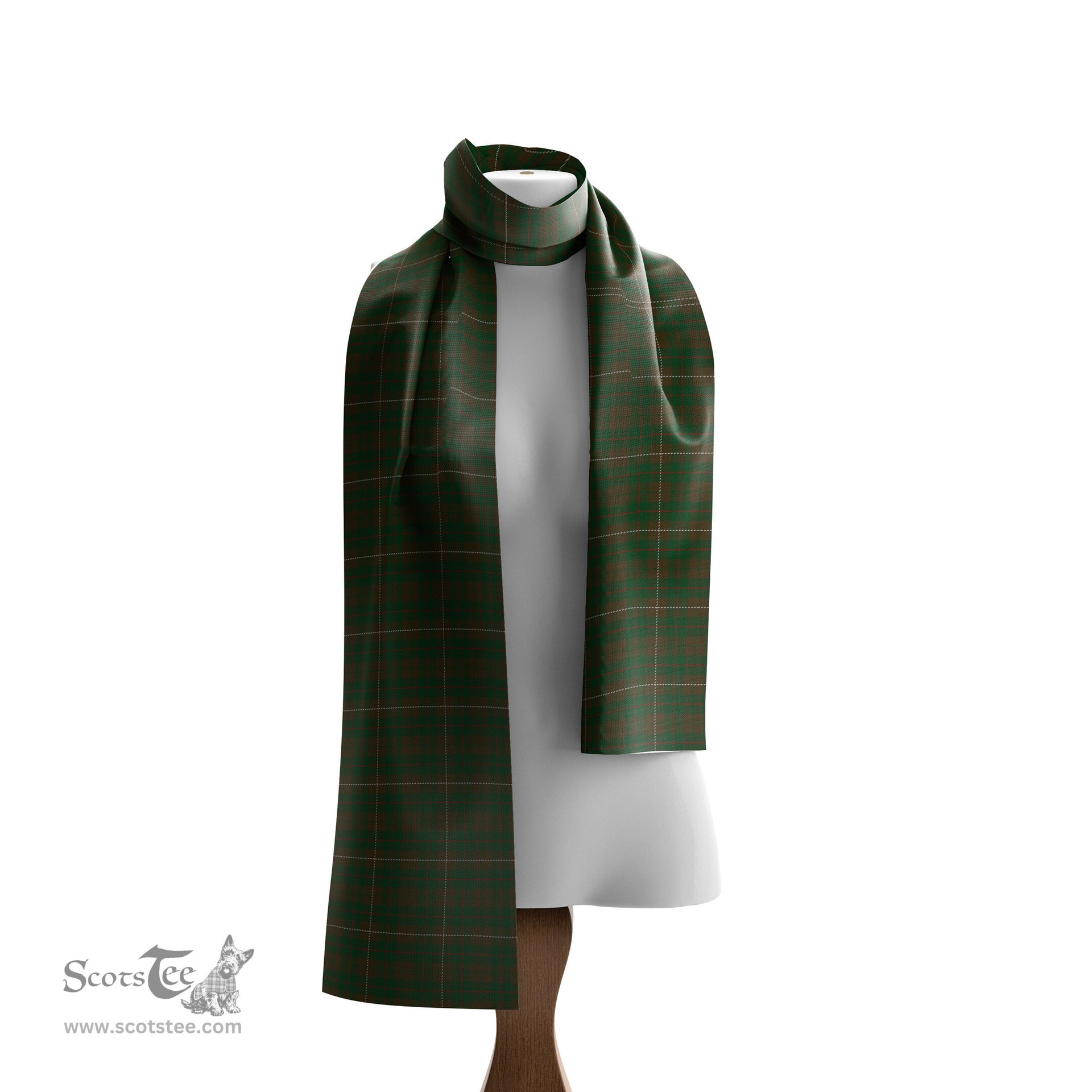 Scottish MacKinnon Hunting Tartan Scarf Womens Plaid Silk Scarves Scotstee Shop - Tartan Plaid - scotstee.com