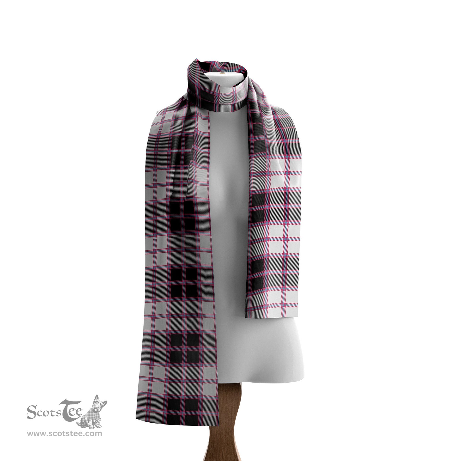 Scottish MacPherson Hunting Modern Tartan Scarf Womens Plaid Silk Scarves Scotstee Shop - Tartan Plaid - scotstee.com