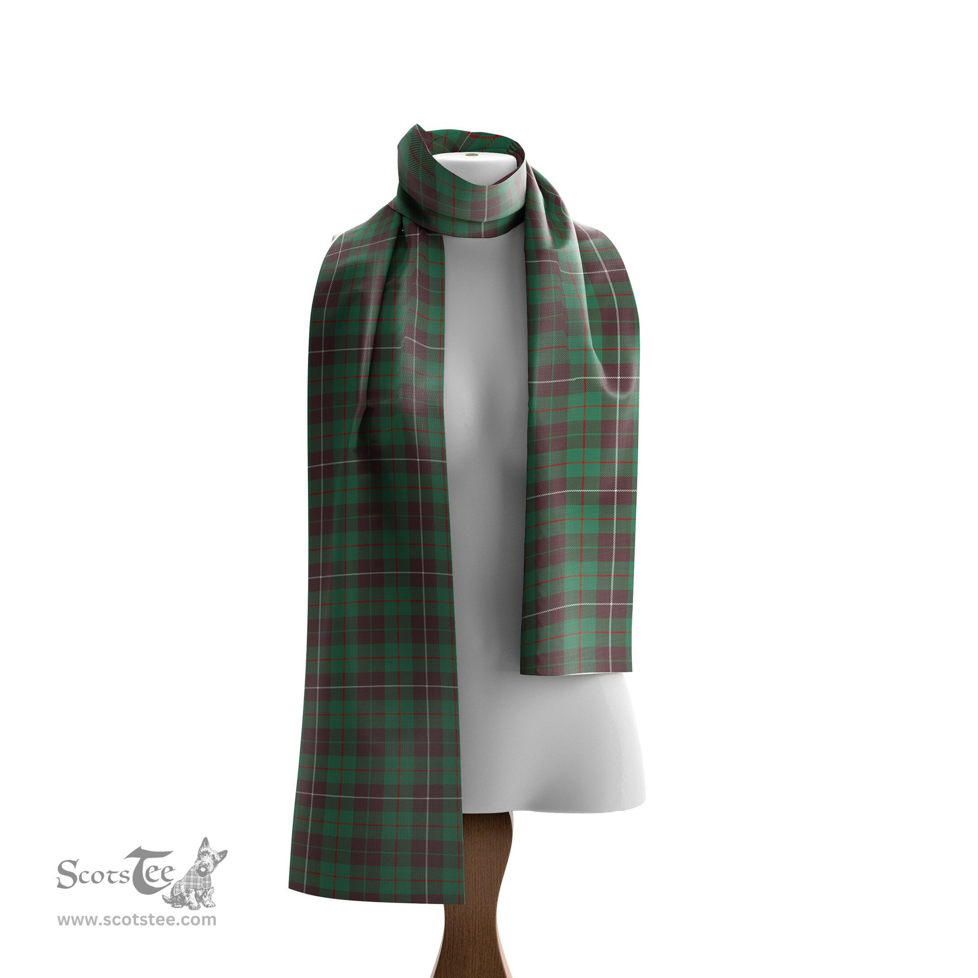 Scottish MacKinnon Hunting Ancient Tartan Scarf Womens Plaid Silk Scarves Scotstee Shop - Tartan Plaid - scotstee.com