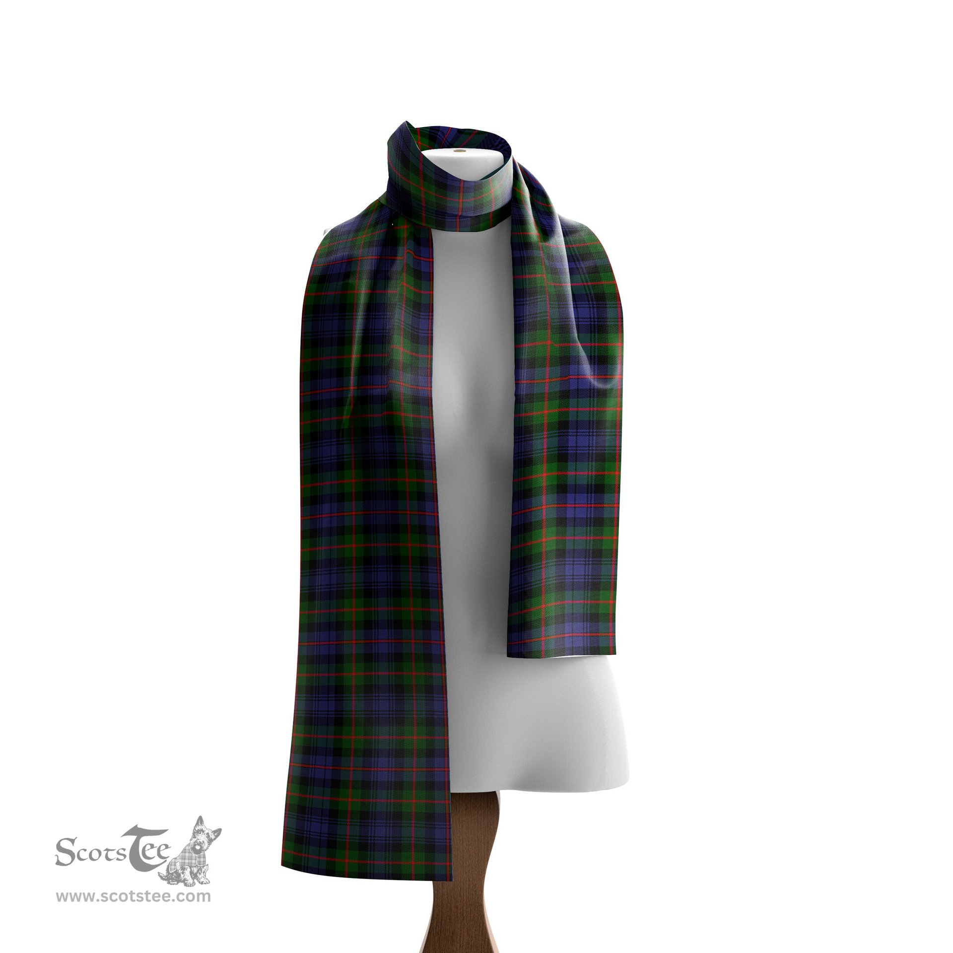 Scottish Murray of Atholl Modern Tartan Scarf Womens Plaid Silk Scarves Scotstee Shop - Tartan Plaid - scotstee.com