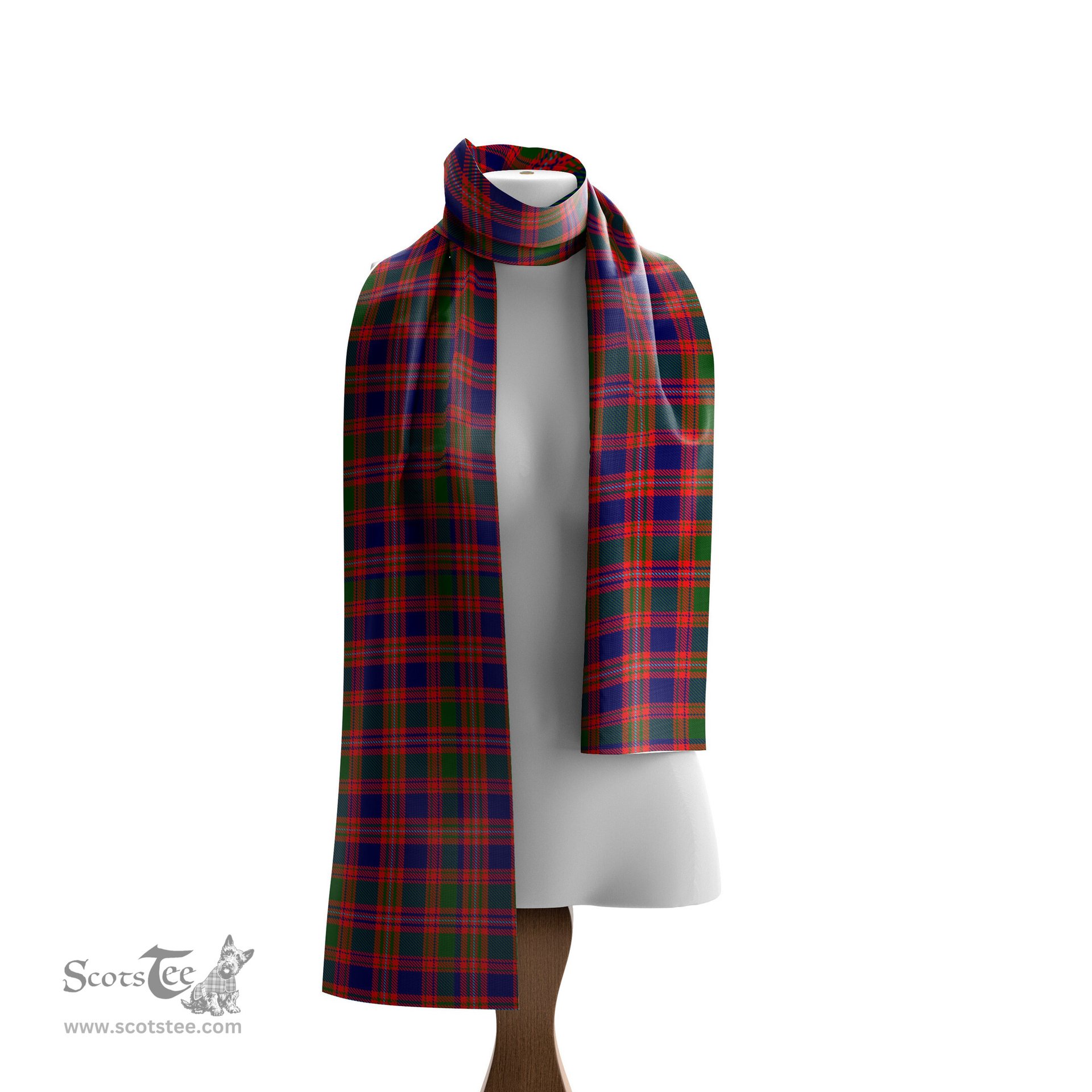 Scottish MacIntyre Modern Tartan Scarf Womens Plaid Silk Scarves Scotstee Shop - Tartan Plaid - scotstee.com