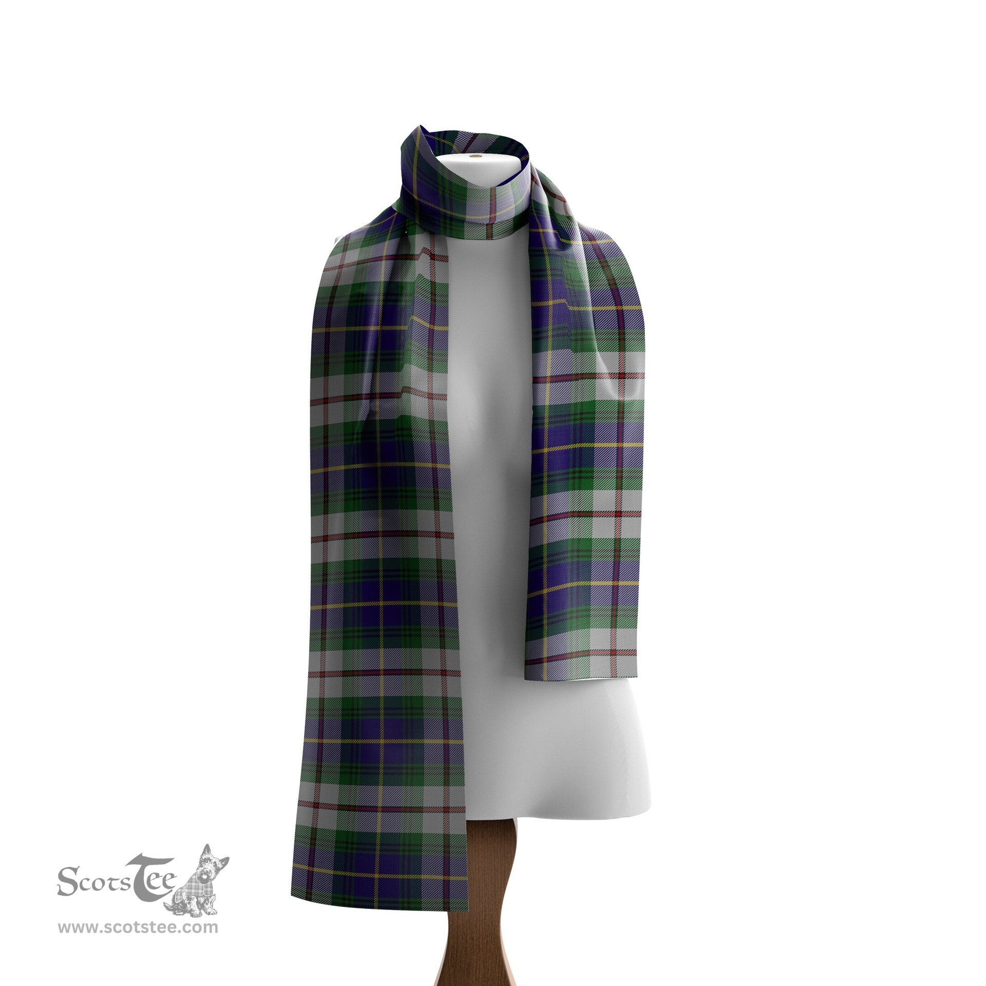 Scottish MacLeod Of Californian Tartan Scarf Womens Plaid Silk Scarves Scotstee Shop - Tartan Plaid - scotstee.com