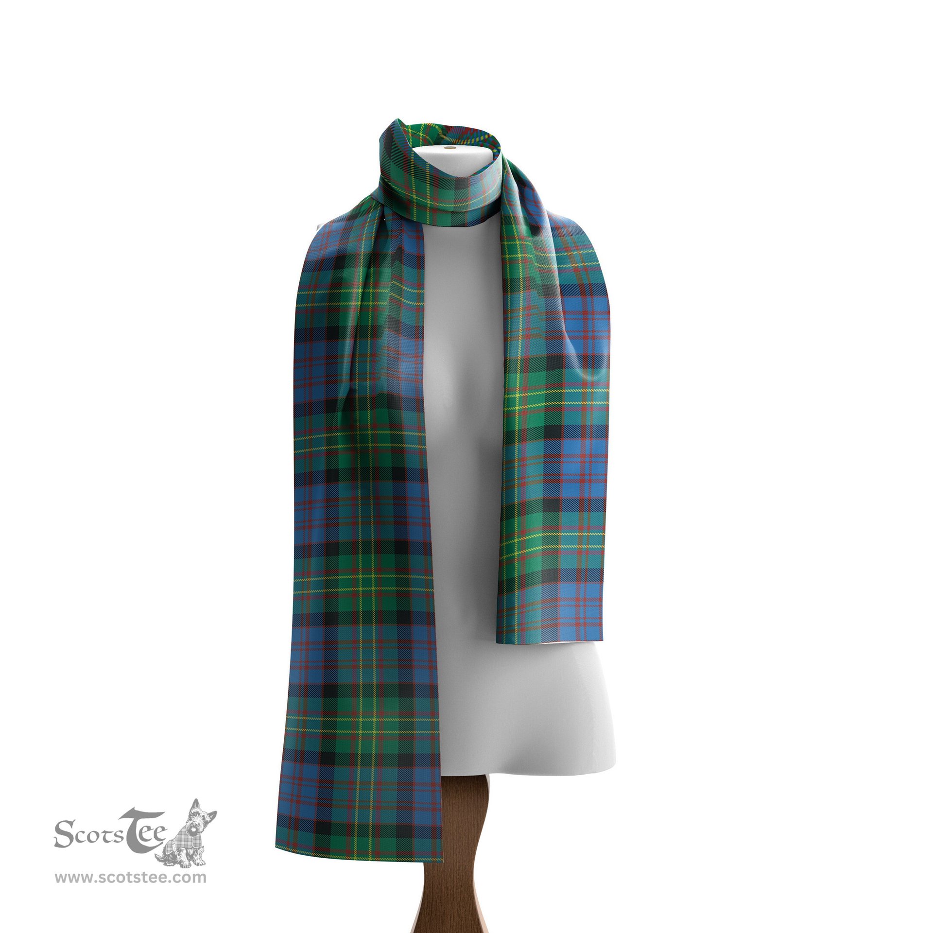 Scottish Bowie Ancient Tartan Scarf Womens Plaid Silk Scarves Scotstee Shop - Tartan Plaid - scotstee.com