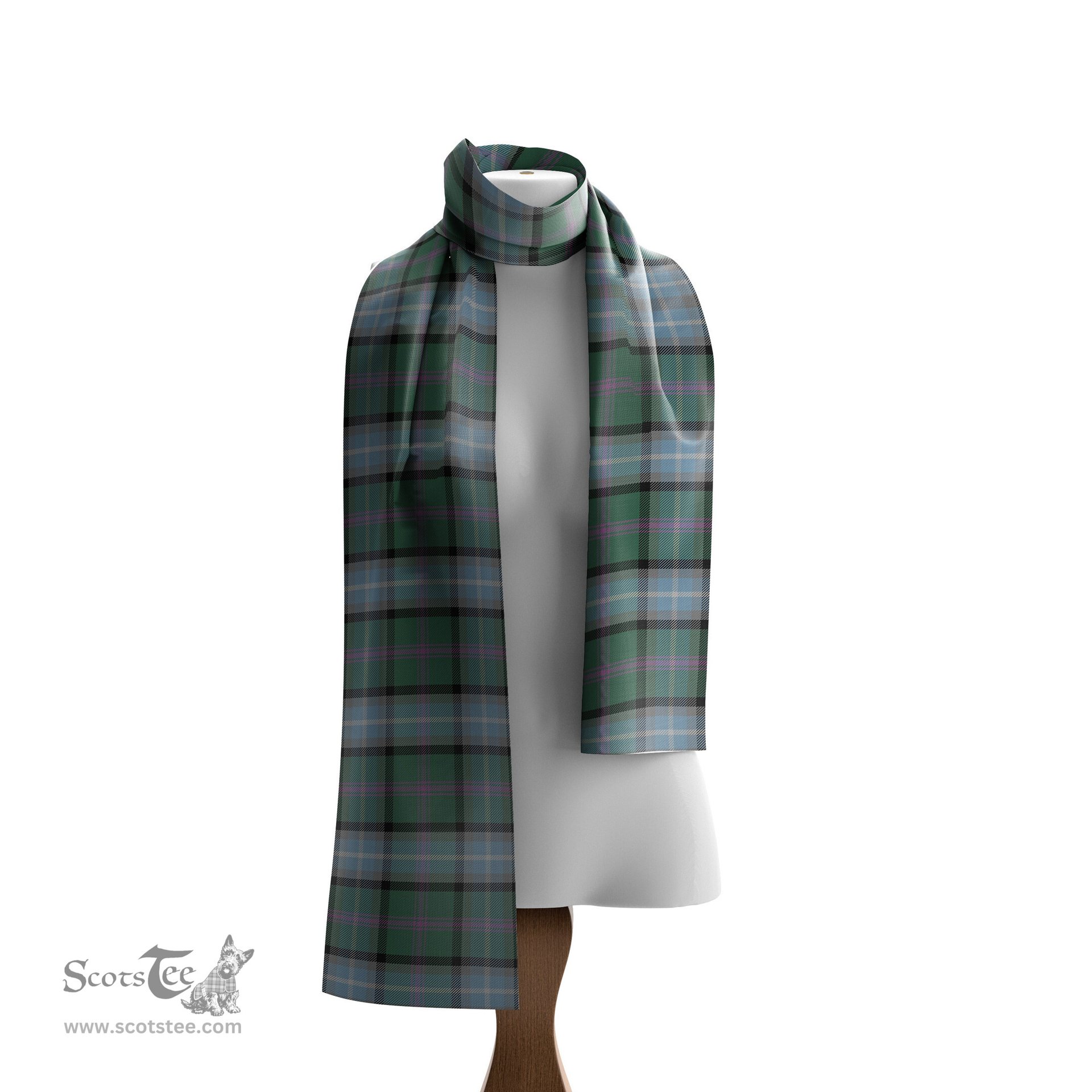 Scottish Alexander of Menstry Hunting Tartan Scarf Womens Plaid Silk Scarves Scotstee Shop - Tartan Plaid - scotstee.com