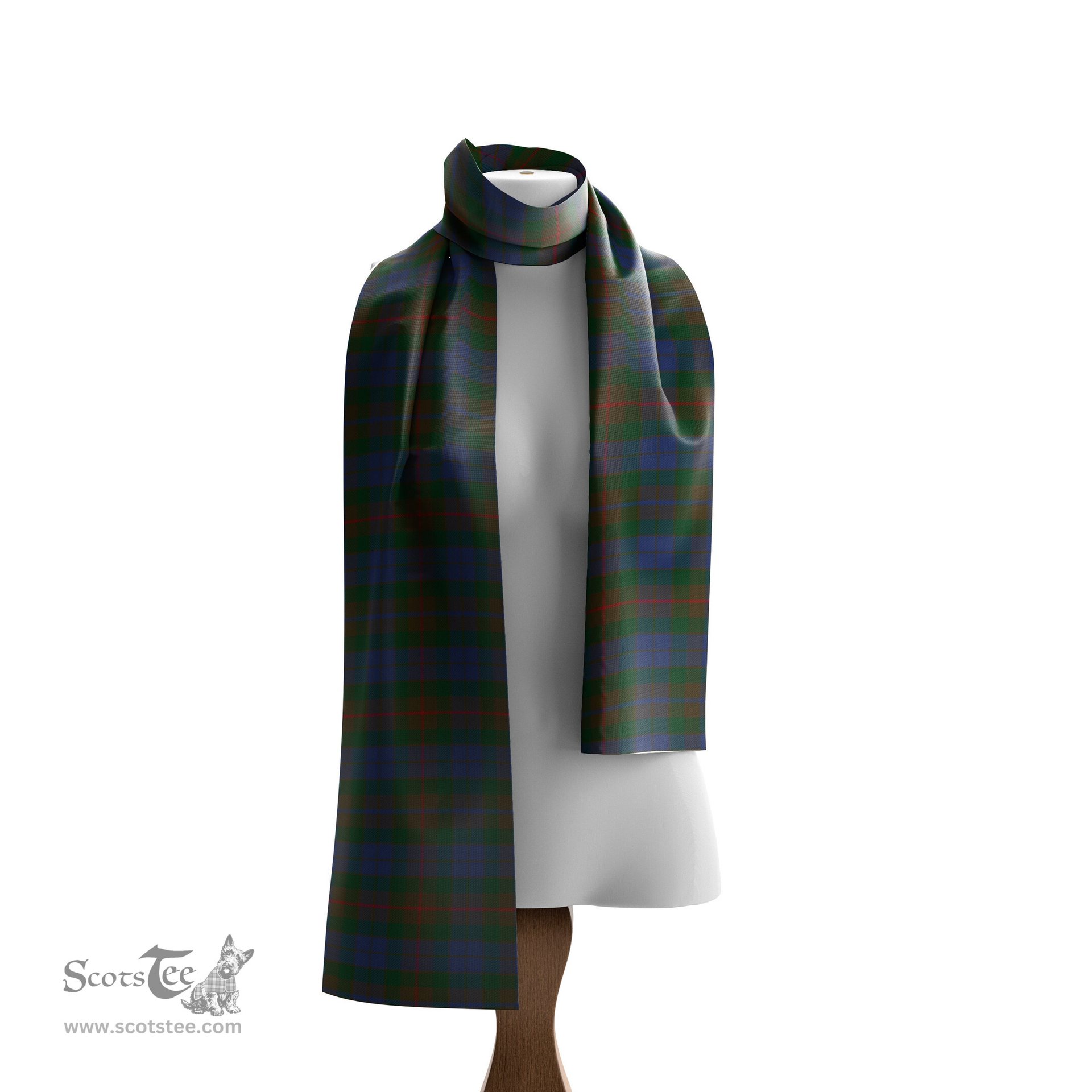 Scottish Buchanan Hunting Tartan Scarf Womens Plaid Silk Scarves Scotstee Shop - Tartan Plaid - scotstee.com
