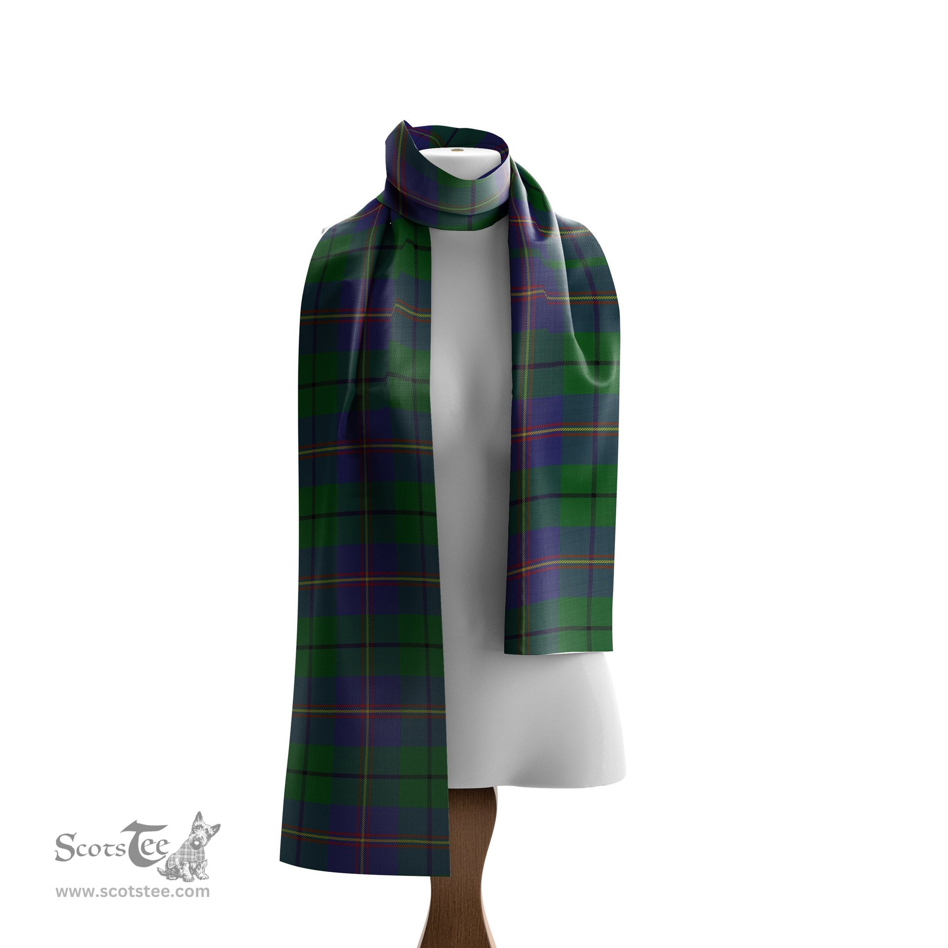 Scottish Carmichael Tartan Scarf Womens Plaid Silk Scarves Scotstee Shop - Tartan Plaid - scotstee.com