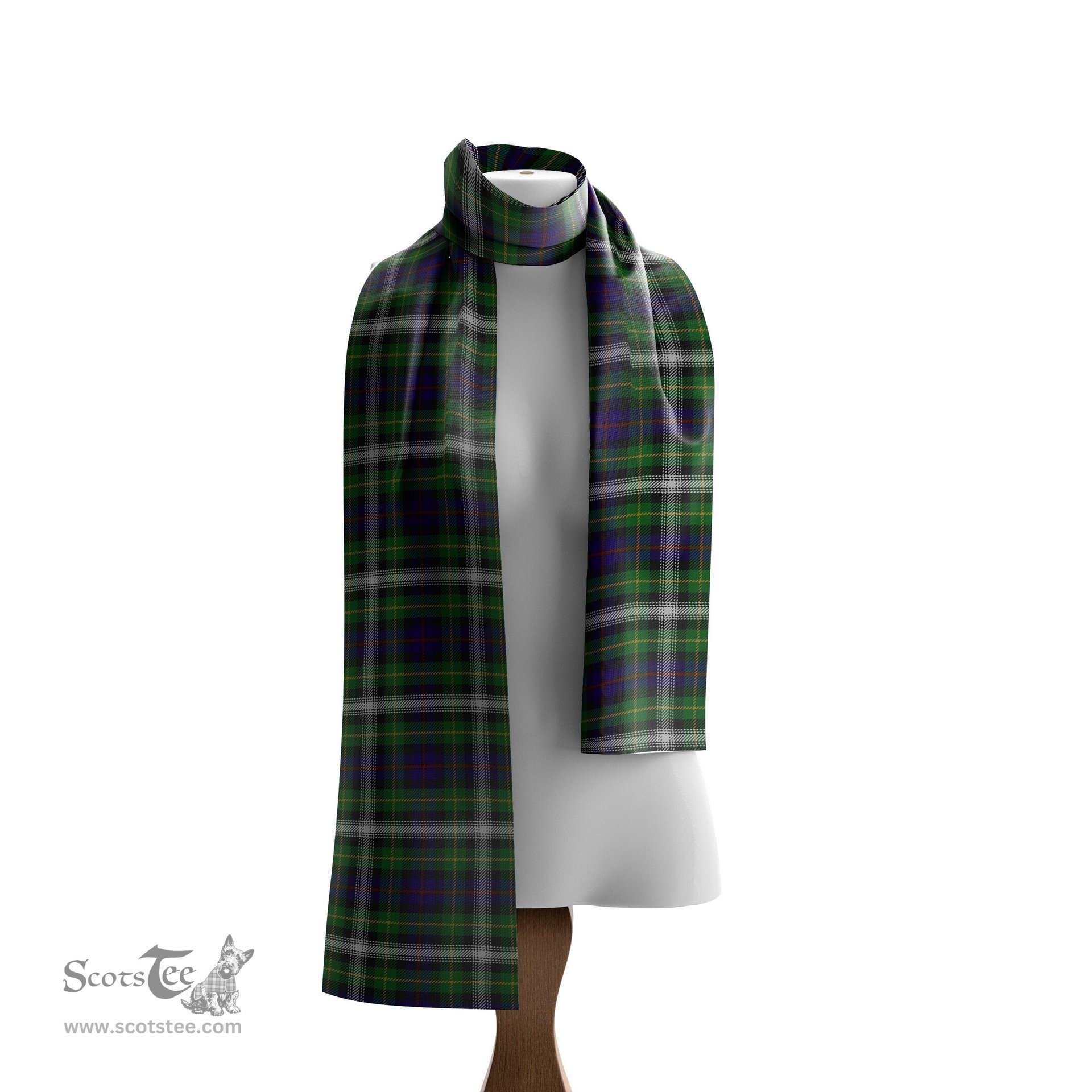 Scottish Farquharson Dress Tartan Scarf Womens Plaid Silk Scarves Scotstee Shop - Tartan Plaid - scotstee.com