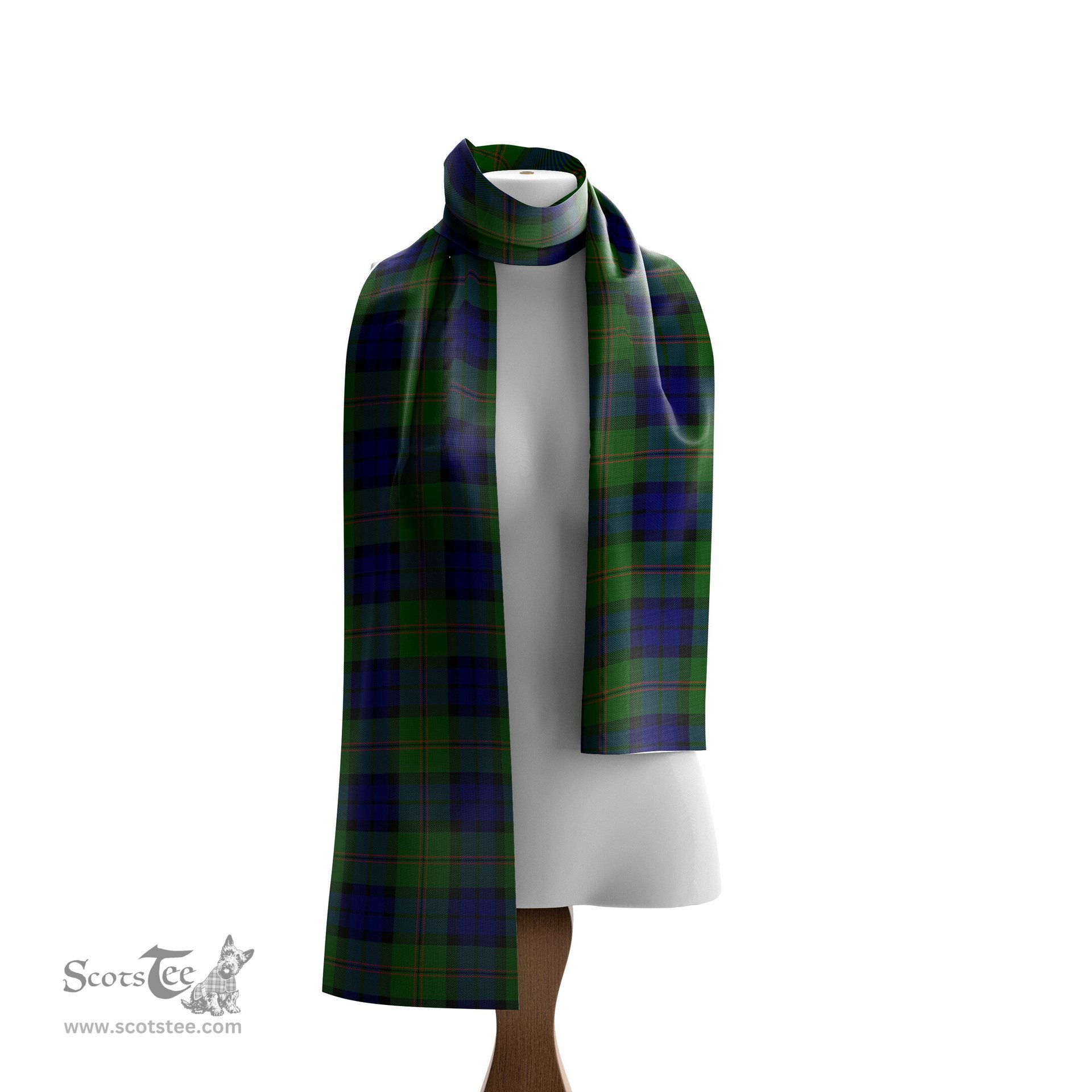 Scottish Dundas Modern Tartan Scarf Womens Plaid Silk Scarves Scotstee Shop - Tartan Plaid - scotstee.com