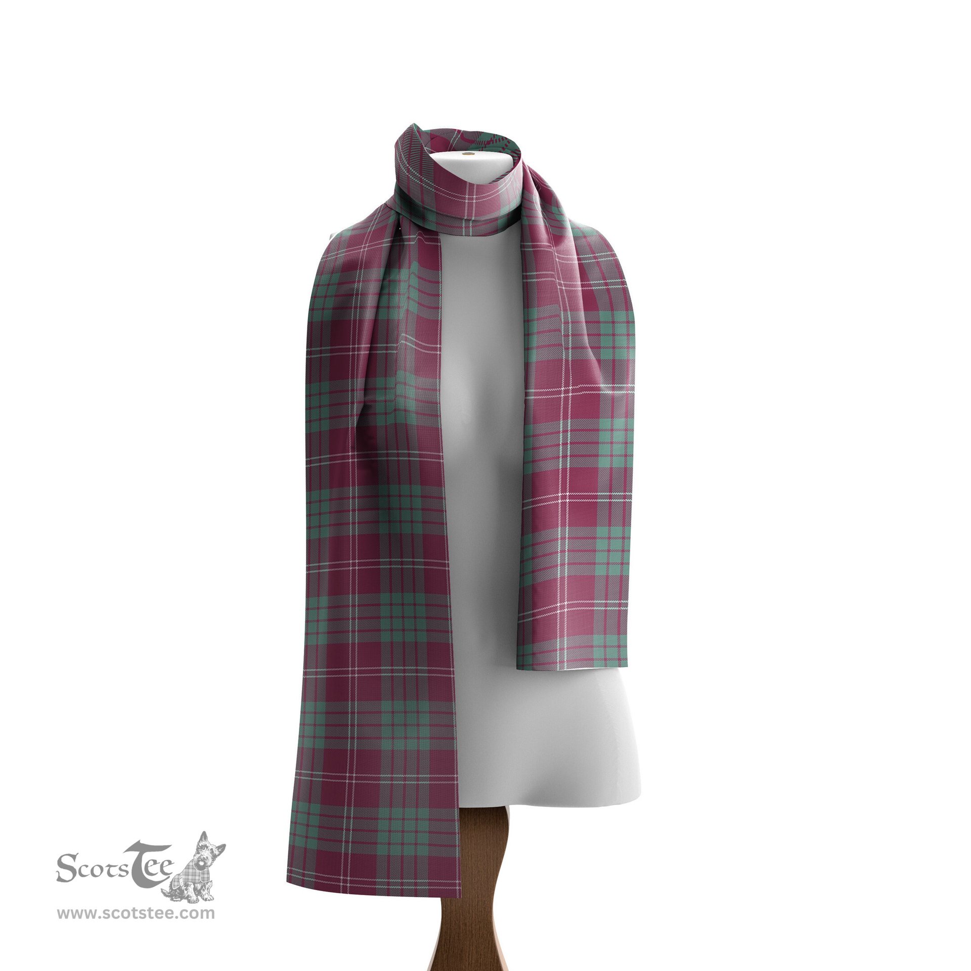 Scottish Crawford Ancient Tartan Scarf Womens Plaid Silk Scarves Scotstee Shop - Tartan Plaid - scotstee.com