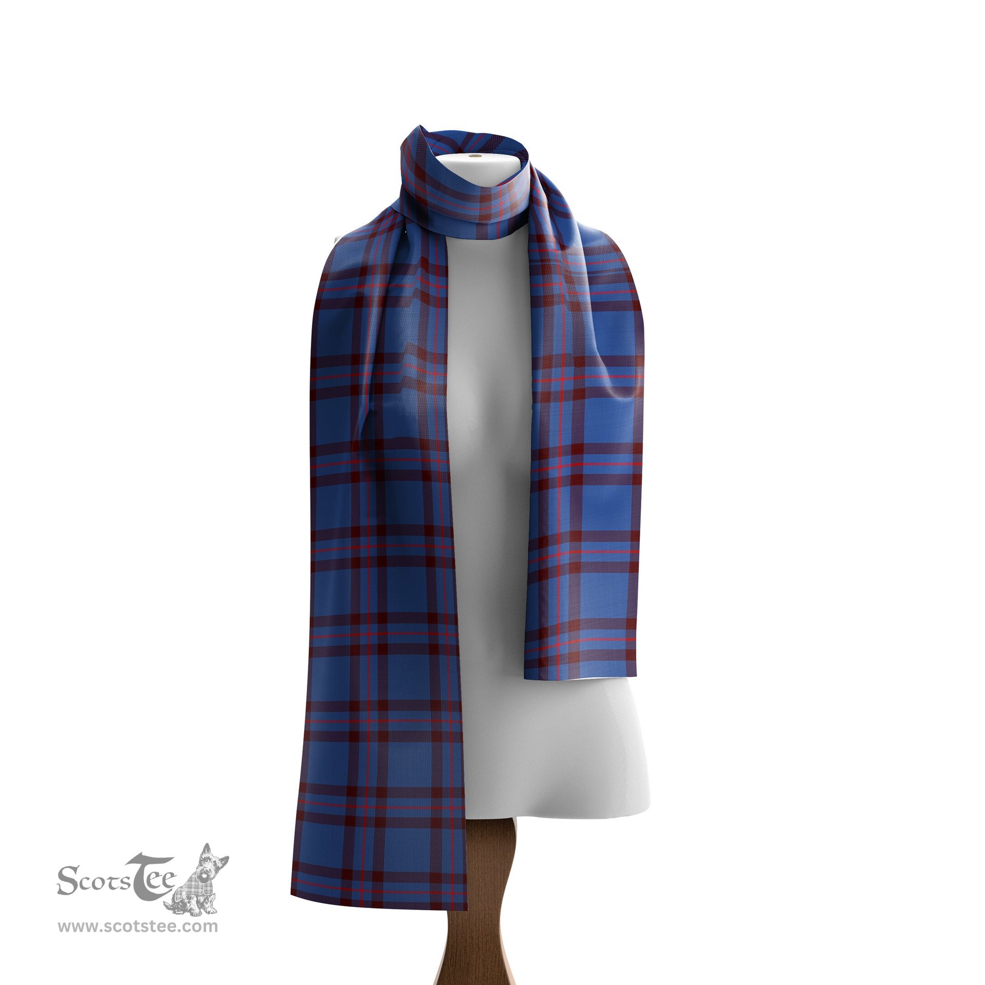 Scottish Elliot Modern Tartan Scarf Womens Plaid Silk Scarves Scotstee Shop - Tartan Plaid - scotstee.com