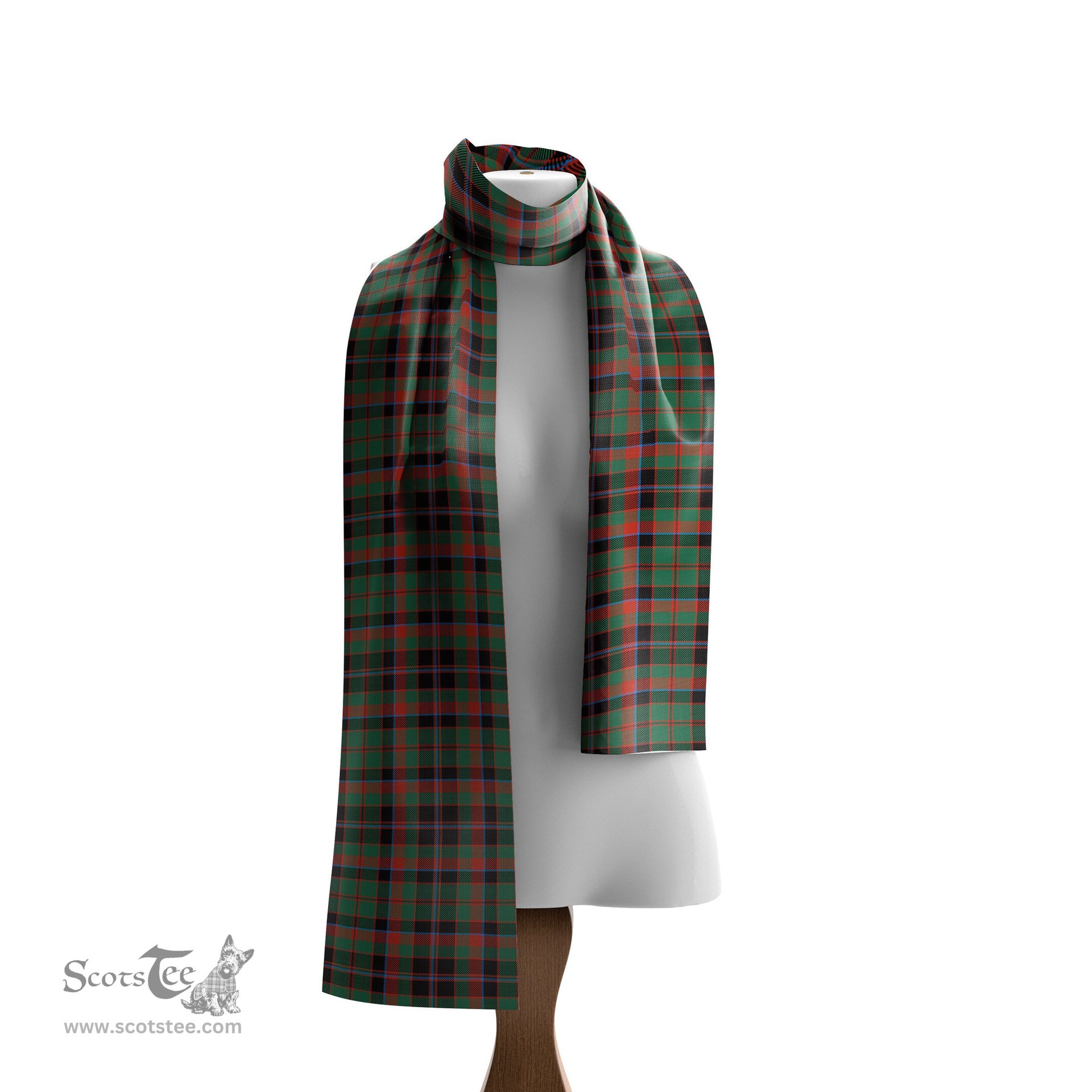 Scottish Cumming Hunting Ancient Tartan Scarf Womens Plaid Silk Scarves Scotstee Shop - Tartan Plaid - scotstee.com