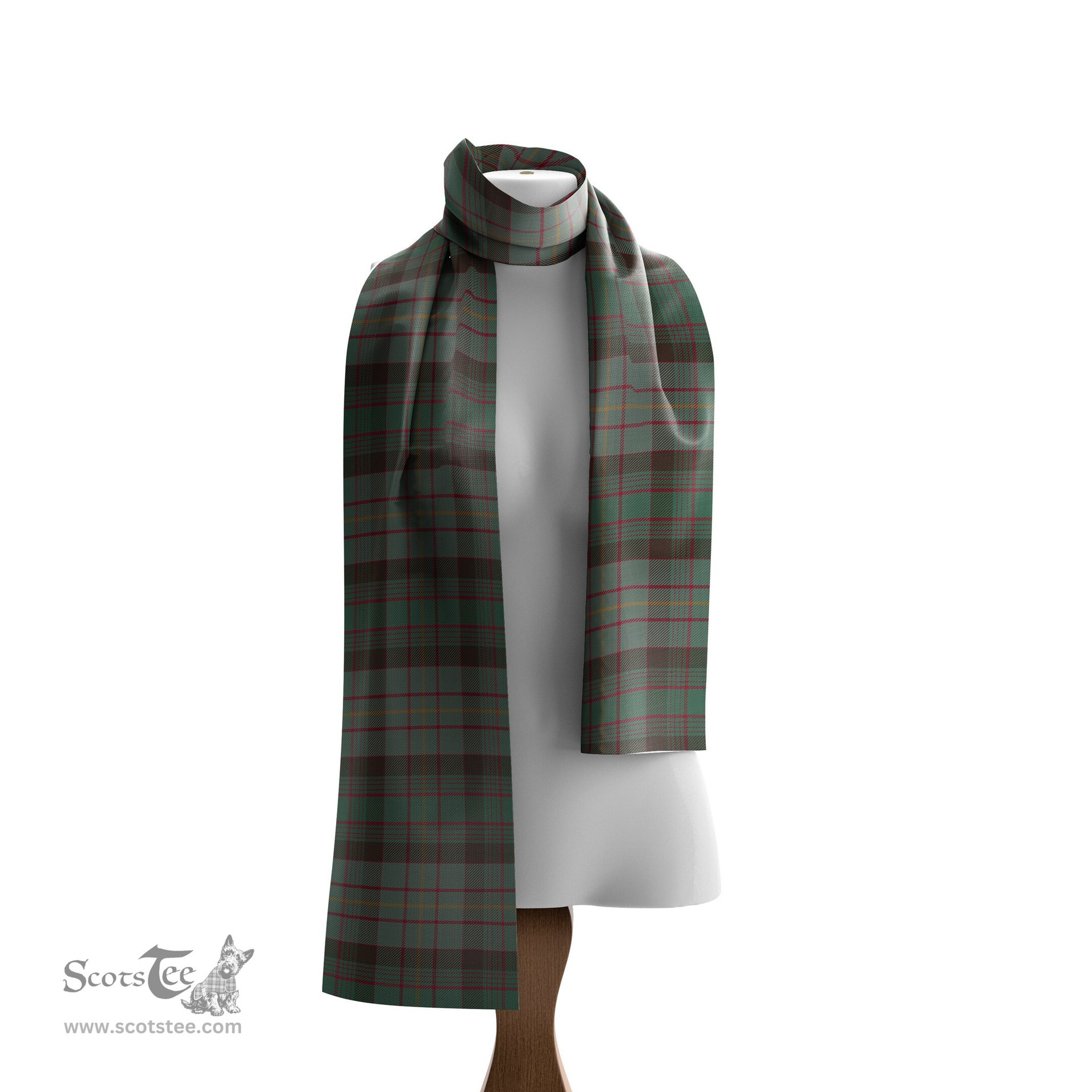 Scottish Cochrane Hunting Tartan Scarf Womens Plaid Silk Scarves Scotstee Shop - Tartan Plaid - scotstee.com