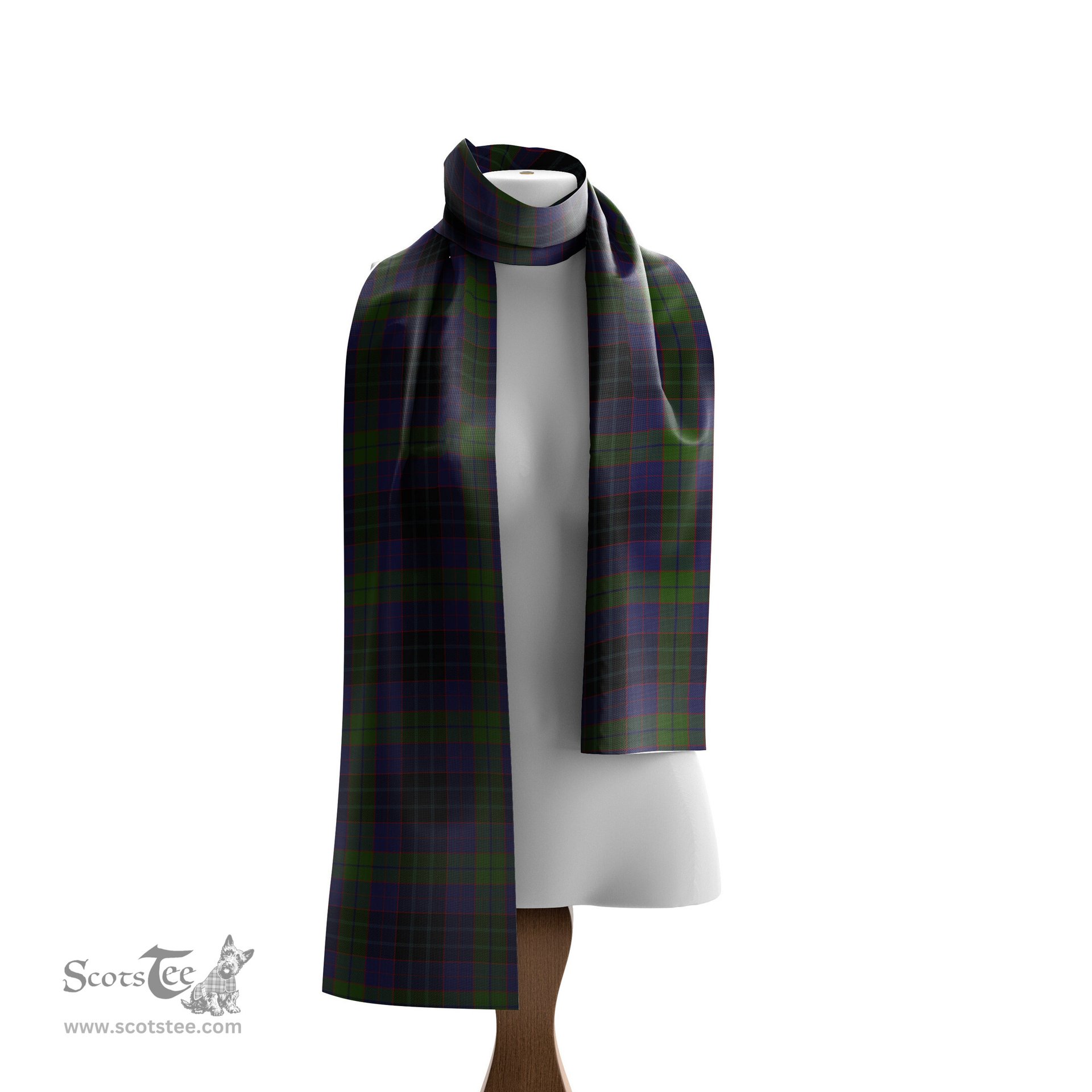 Scottish Lumsden Hunting Tartan Scarf Womens Plaid Silk Scarves Scotstee Shop - Tartan Plaid - scotstee.com