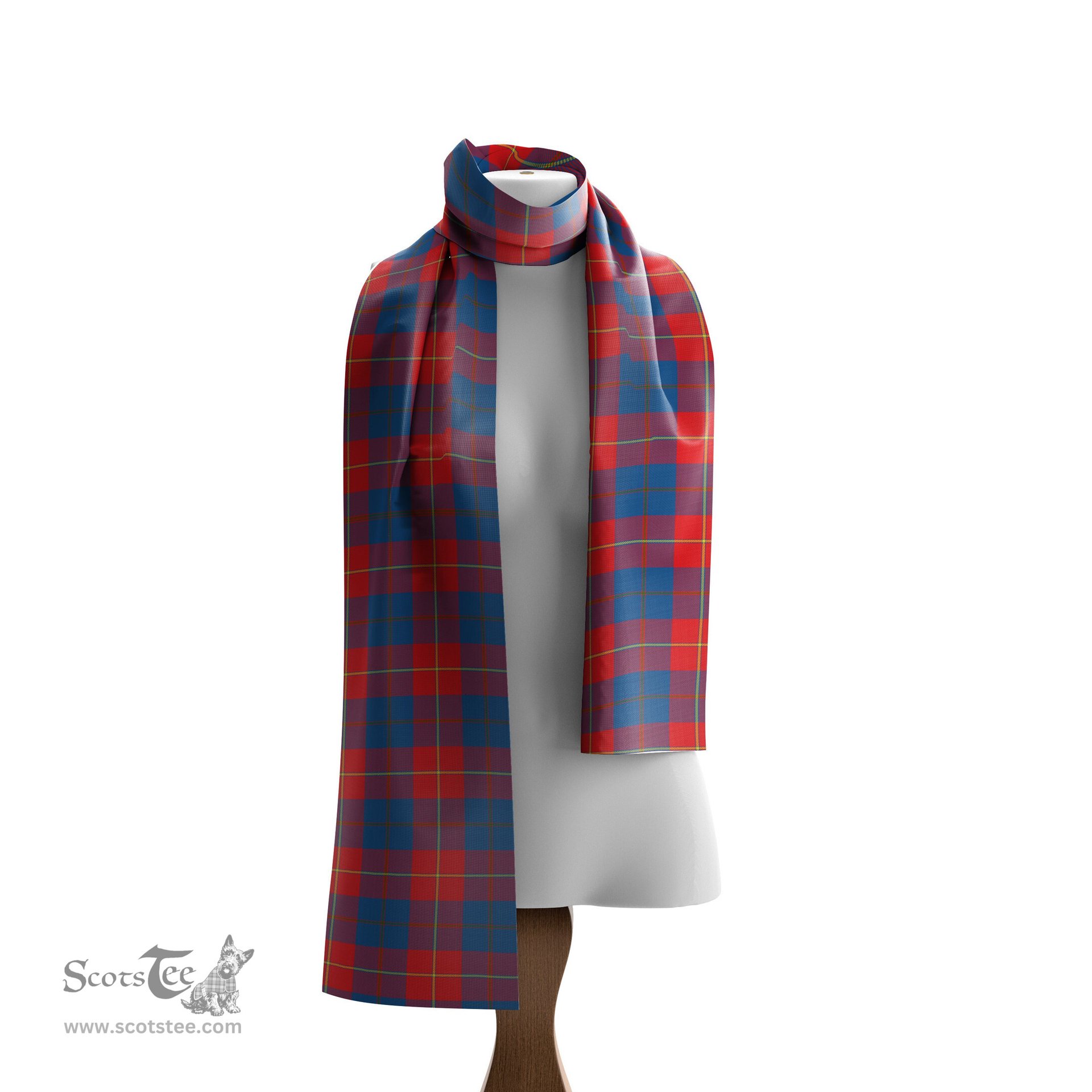 Scottish Galloway Red Tartan Scarf Womens Plaid Silk Scarves Scotstee Shop - Tartan Plaid - scotstee.com