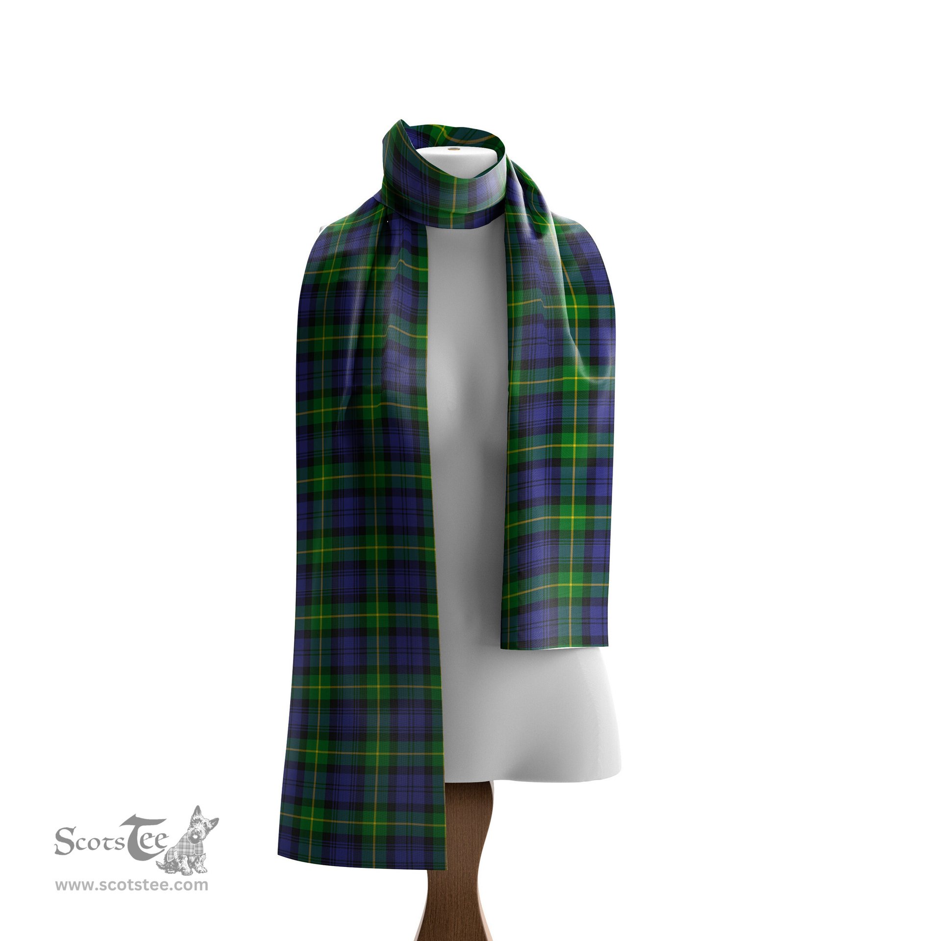 Scottish Gordon Modern Tartan Scarf Womens Plaid Silk Scarves Scotstee Shop - Tartan Plaid - scotstee.com