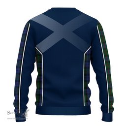 ScotsTee Shop Scottish Baird Clan Scottish Crest and Scottish Thistle Sport Tartan Sweatshirt
